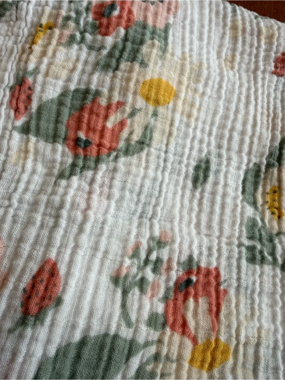 Set of 2 Cloud Island Floral Cotton Muslin Swaddle Blankets pink green yellow